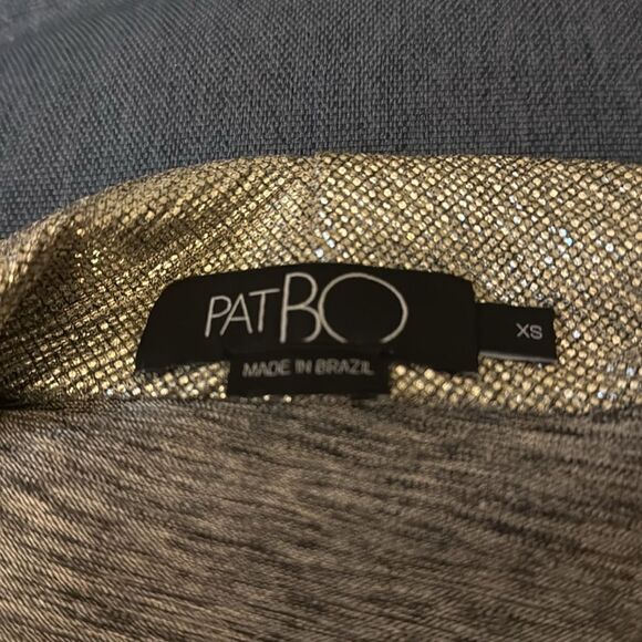 PatBo Metallic Cara Lame Wrap Mini Dress. Gold/Silver. Size XS. - Picture 5 of 9